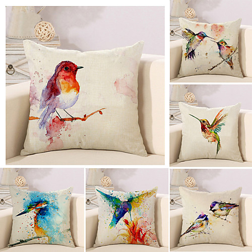 6 pcs Cotton / Linen Pillow Cover Pillow Case, Animal Oil Painting Feathers Patterned
6 pcs Cotton / Linen Pillow Cover Pillow Case, Animal Oil Painting Feathers Patterned