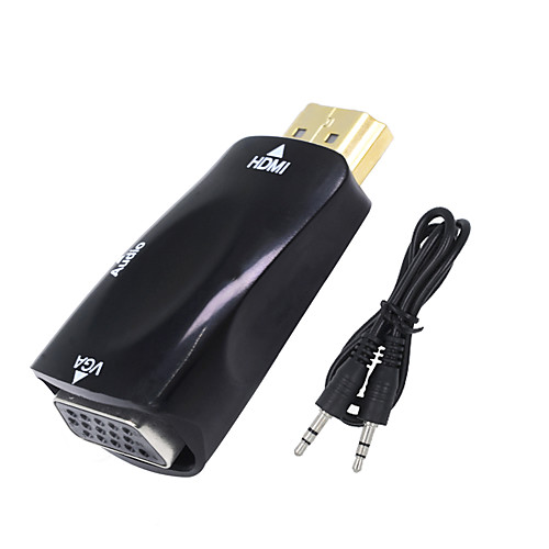 VGA / 3.5mm Adapter Cable, VGA / 3.5mm to HDMI 1.4 Adapter Cable Male - Female 1080P Short(Under 20 cm)
VGA / 3.5mm Adapter Cable, VGA / 3.5mm to HDMI 1.4 Adapter Cable Male - Female 1080P Short(Under 20 cm)