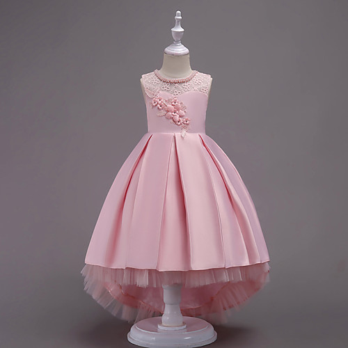 Princess Asymmetrical Wedding / Party / Pageant Flower Girl Dresses - Satin / Tulle Sleeveless Jewel Neck with Lace / Belt / Crystals
Princess Asymmetrical Wedding / Party / Pageant Flower Girl Dresses - Satin / Tulle Sleeveless Jewel Neck with Lace / Belt / Crystals