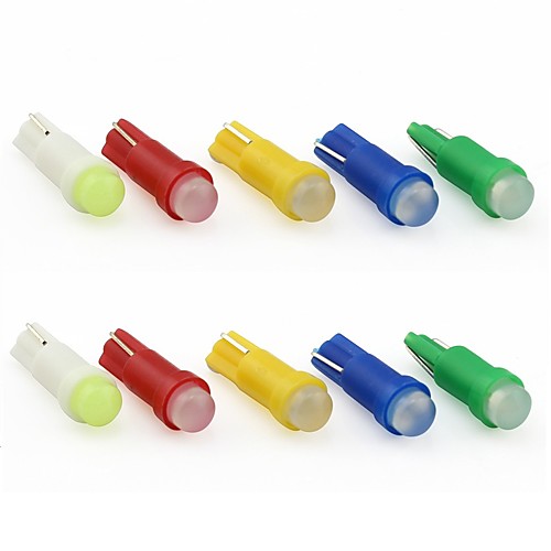 10pcs T5 Car Light Bulbs Car Interior 0.5 W COB 60 lm 1 LED Dashboard Wedge 12v Yellow/Blue/green/red/white led Ambient Light Car Accessory 
10pcs T5 Car Light Bulbs Car Interior 0.5 W COB 60 lm 1 LED Dashboard Wedge 12v Yellow/Blue/green/red/white led Ambient Light Car Accessory