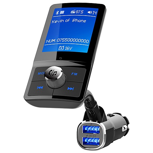 YuanYuanBenBen Bluetooth 4.2 FM Transmitter / Bluetooth Car Kit Car Handsfree Bluetooth / QC 3.0 / MP3 Car
YuanYuanBenBen Bluetooth 4.2 FM Transmitter / Bluetooth Car Kit Car Handsfree Bluetooth / QC 3.0 / MP3 Car