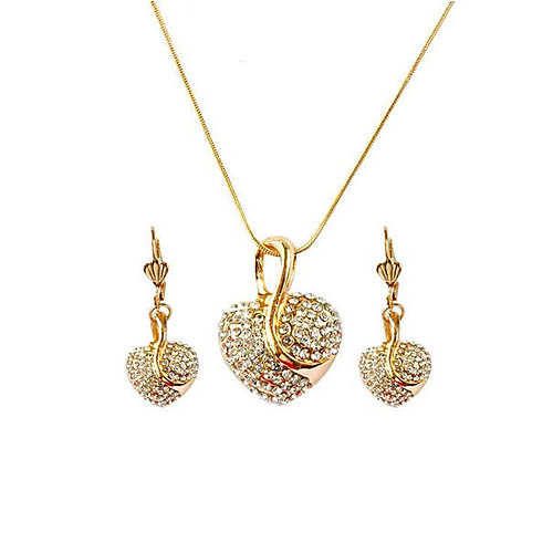 Women's Drop Earrings Pendant Necklace 3D Heart Stylish Unique Design Rhinestone Rose Gold Plated Earrings Jewelry Rose Gold / Gold / Rose Gold 2 For Gift Daily 1 set
Women's Drop Earrings Pendant Necklace 3D Heart Stylish Unique Design Rhinestone Rose Gold Plated Earrings Jewelry Rose Gold / Gold / Rose Gold 2 For Gift Daily 1 set