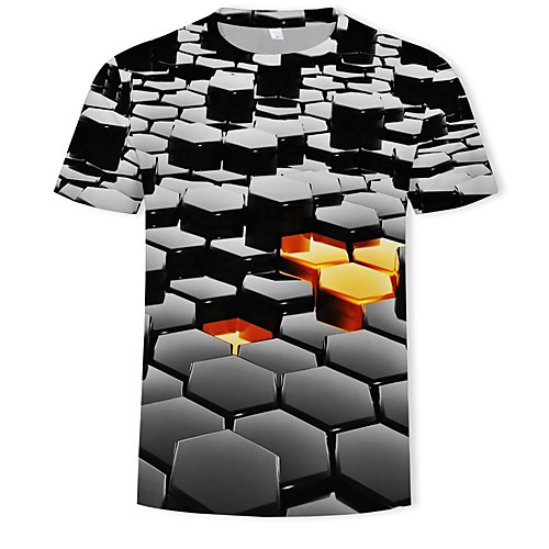 Men's T shirt Graphic Geometric Print Short Sleeve Daily Tops Basic Streetwear Black
Men's T shirt Graphic Geometric Print Short Sleeve Daily Tops Basic Streetwear Black