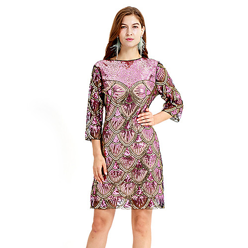 The Great Gatsby Charleston Vintage 1920s Vacation Dress Flapper Dress Party Costume Masquerade Women's Sequins Sequin Costume Pink Vintage Cosplay Party Homecoming Prom Short Sleeve Above Knee
The Great Gatsby Charleston Vintage 1920s Vacation Dress Flapper Dress Party Costume Masquerade Women's Sequins Sequin Costume Pink Vintage Cosplay Party Homecoming Prom Short Sleeve Above Knee