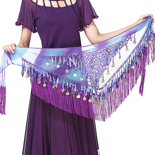 Belly Dance Hip Scarves Women's Training / Performance Terylene Gold Coin / Tassel / Paillette Characters Hip Scarf
Belly Dance Hip Scarves Women's Training / Performance Terylene Gold Coin / Tassel / Paillette Characters Hip Scarf