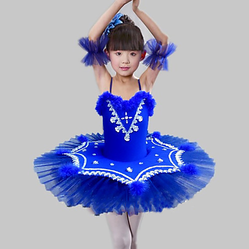 Kids' Dancewear Ballet Dress Feathers / Fur Split Joint Crystals / Rhinestones Girls' Training Performance Sleeveless Mesh Polyester
Kids' Dancewear Ballet Dress Feathers / Fur Split Joint Crystals / Rhinestones Girls' Training Performance Sleeveless Mesh Polyester