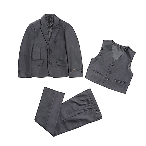 Gray Polyester Ring Bearer Suit - Three-piece Suit Includes Jacket / Vest / Pants
Gray Polyester Ring Bearer Suit - Three-piece Suit Includes Jacket / Vest / Pants