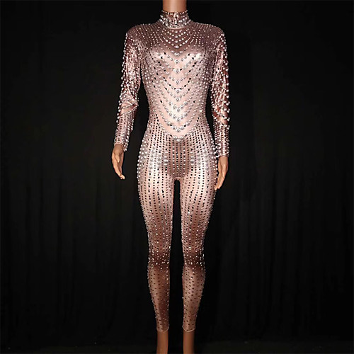 Exotic Dancewear Leotard / Onesie Pearls Crystals / Rhinestones Women's Performance Long Sleeve Spandex
Exotic Dancewear Leotard / Onesie Pearls Crystals / Rhinestones Women's Performance Long Sleeve Spandex