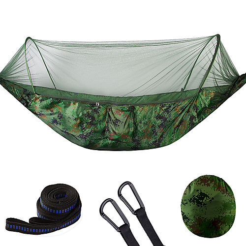 Camping Hammock with Pop Up Mosquito Net Double Hammock Outdoor Lightweight Quick Dry Anti-Mosquito Breathability Wearable Nylon for 2 person Fishing Camping Jacinth Gray Black Blue Pop Up Design
Camping Hammock with Pop Up Mosquito Net Double Hammock Outdoor Lightweight Quick Dry Anti-Mosquito Breathability Wearable Nylon for 2 person Fishing Camping Jacinth Gray Black Blue Pop Up Design
