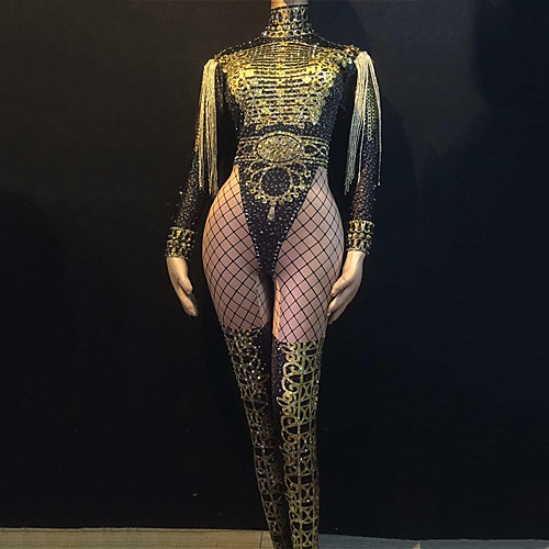 Exotic Dancewear Leotard / Onesie Tassel Crystals / Rhinestones Women's Performance Long Sleeve Spandex
Exotic Dancewear Leotard / Onesie Tassel Crystals / Rhinestones Women's Performance Long Sleeve Spandex