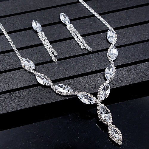 Women's Crystal Jewelry Set Drop Earrings Pendant Necklace Marquise Cut Drop Ladies Elegant Fashion Bridal everyday Earrings Jewelry Silver For Wedding Party Anniversary Congratulations Gift
Women's Crystal Jewelry Set Drop Earrings Pendant Necklace Marquise Cut Drop Ladies Elegant Fashion Bridal everyday Earrings Jewelry Silver For Wedding Party Anniversary Congratulations Gift