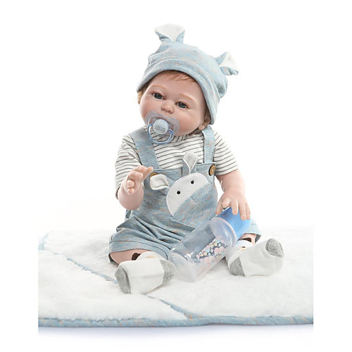 NPKCOLLECTION 22 inch Reborn Doll Baby Reborn Baby Doll Cute Artificial Implantation Blue Eyes Full Body Silicone with Clothes and Accessories for Girls' Birthday and Festival Gifts
NPKCOLLECTION 22 inch Reborn Doll Baby Reborn Baby Doll Cute Artificial Implantation Blue Eyes Full Body Silicone with Clothes and Accessories for Girls' Birthday and Festival Gifts