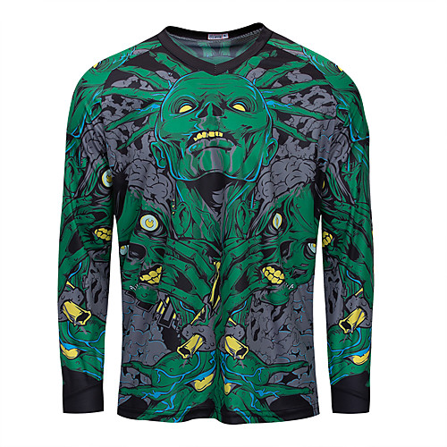 Men's Short Sleeve Cycling Jersey Summer Forest Green Skull Bike Jersey Top Mountain Bike MTB Road Bike Cycling Quick Dry Breathable Back Pocket Sports Clothing Apparel / Stretchy / SBS Zipper
Men's Short Sleeve Cycling Jersey Summer Forest Green Skull Bike Jersey Top Mountain Bike MTB Road Bike Cycling Quick Dry Breathable Back Pocket Sports Clothing Apparel / Stretchy / SBS Zipper