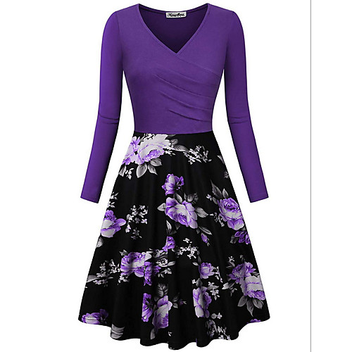 Women's Shirt Dress - Long Sleeve V Neck Slim Wine Black Purple Light Blue S M L XL XXL
Women's Shirt Dress - Long Sleeve V Neck Slim Wine Black Purple Light Blue S M L XL XXL
