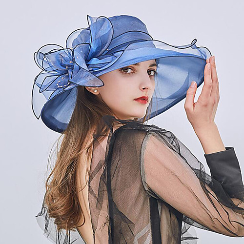 Tulle / Organza Hats / Headwear with Faux Pearl / Flower / Trim 1 PC Wedding / Outdoor Headpiece
Tulle / Organza Hats / Headwear with Faux Pearl / Flower / Trim 1 PC Wedding / Outdoor Headpiece