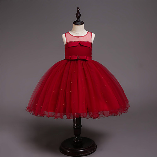 Princess Knee Length Flower Girl Dresses Party Satin Sleeveless Jewel Neck with Belt
Princess Knee Length Flower Girl Dresses Party Satin Sleeveless Jewel Neck with Belt