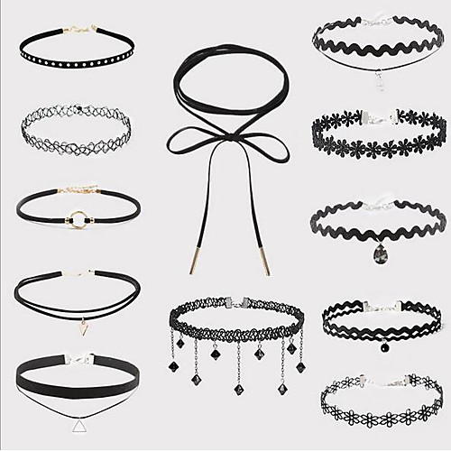 Women's Choker Necklace Braided Vintage Fashion PU Leather Fabric Chrome Black 40 cm Necklace Jewelry 5pcs For Daily Street
Women's Choker Necklace Braided Vintage Fashion PU Leather Fabric Chrome Black 40 cm Necklace Jewelry 5pcs For Daily Street
