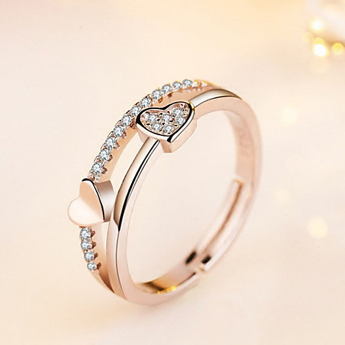 Band Ring AAA Cubic Zirconia Rose Gold Silver Platinum Plated Rose Gold Plated Imitation Diamond Heart Stylish Simple Elegant 1pc Adjustable / Women's / Knuckle Ring / Open Ring / Adjustable Ring
Band Ring AAA Cubic Zirconia Rose Gold Silver Platinum Plated Rose Gold Plated Imitation Diamond Heart Stylish Simple Elegant 1pc Adjustable / Women's / Knuckle Ring / Open Ring / Adjustable Ring