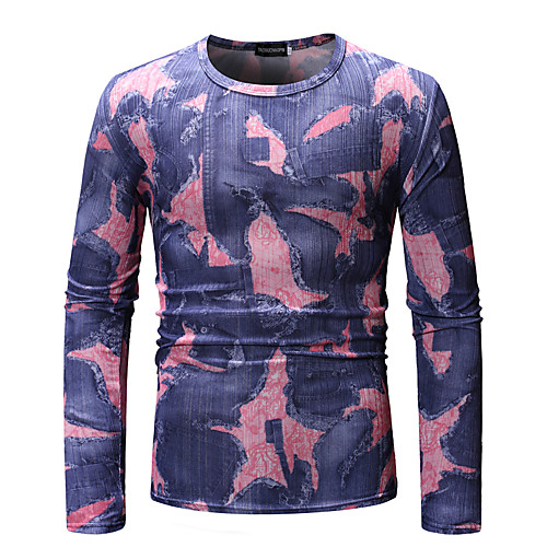 Men's T shirt Galaxy Color Block Camo / Camouflage Print Tops Cotton Blue Dark Gray
Men's T shirt Galaxy Color Block Camo / Camouflage Print Tops Cotton Blue Dark Gray