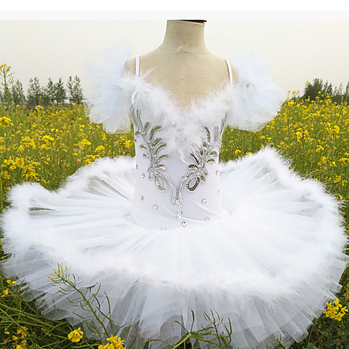 Kids' Dancewear Ballet Dress Feathers / Fur Glitter Crystals / Rhinestones Girls' Training Performance Spandex
Kids' Dancewear Ballet Dress Feathers / Fur Glitter Crystals / Rhinestones Girls' Training Performance Spandex