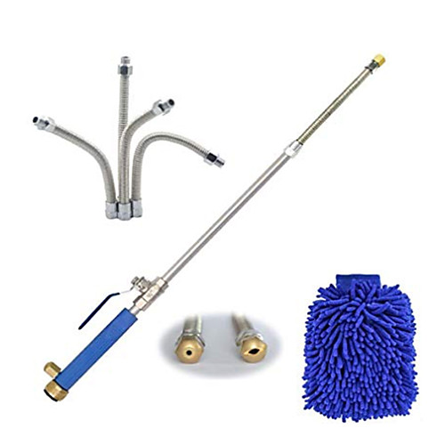 Hydro Jet Power Washer Wand High Pressure Water Hose Attachment Nozzle Flexible Glass Cleaner Extendable Garden Watering Sprayer for Hurricane Storm Car Wash Window Washing 2 Tips 27 Inch
Hydro Jet Power Washer Wand High Pressure Water Hose Attachment Nozzle Flexible Glass Cleaner Extendable Garden Watering Sprayer for Hurricane Storm Car Wash Window Washing 2 Tips 27 Inch