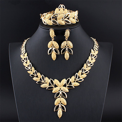Women's Silver Gold Bridal Jewelry Sets Link / Chain Leaf Botanical Vintage Earrings Jewelry Gold / Silver For Wedding Gift Engagement 1 set
Women's Silver Gold Bridal Jewelry Sets Link / Chain Leaf Botanical Vintage Earrings Jewelry Gold / Silver For Wedding Gift Engagement 1 set