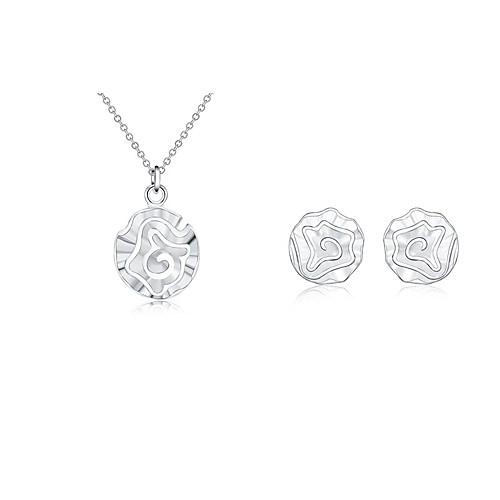 Women's Stud Earrings Pendant Necklace Classic Flower Stylish Classic Silver Plated Earrings Jewelry Silver For Daily Work 1 set
Women's Stud Earrings Pendant Necklace Classic Flower Stylish Classic Silver Plated Earrings Jewelry Silver For Daily Work 1 set