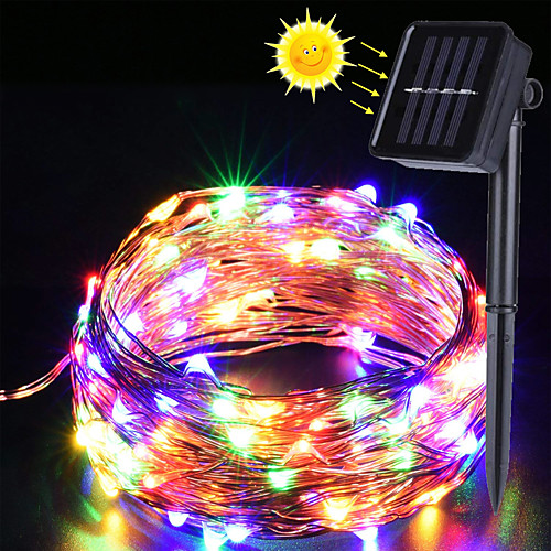 Outdoor Solar String Lights 1 Set Solar Powered Backup Battery Power Three Copper Filament Lamp 33FT 100 LEDs 8 Modes Copper Wire Fairy Lights for Outdoor Garden DC3V Warm WhiteMulticolorCold White
Outdoor Solar String Lights 1 Set Solar Powered Backup Battery Power Three Copper Filament Lamp 33FT 100 LEDs 8 Modes Copper Wire Fairy Lights for Outdoor Garden DC3V Warm WhiteMulticolorCold White