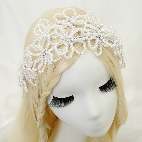 Imitation Pearl / Rhinestone Headdress with Rhinestone / Imitation Pearl 1 Piece Wedding Headpiece
Imitation Pearl / Rhinestone Headdress with Rhinestone / Imitation Pearl 1 Piece Wedding Headpiece