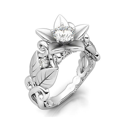 Women Ring Cubic Zirconia Fancy Silver Alloy Flower Elegant Trendy 1pc 6 7 8 9 10 / Women's / Wedding
Women Ring Cubic Zirconia Fancy Silver Alloy Flower Elegant Trendy 1pc 6 7 8 9 10 / Women's / Wedding