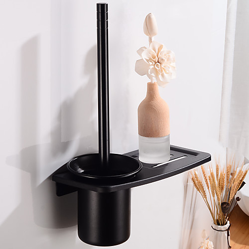 Toilet Brush Holder Set Aluminum Material Include Bathroom Toilet Brush and Toilet Brush Holder Wall Mounted Black 1Set
Toilet Brush Holder Set Aluminum Material Include Bathroom Toilet Brush and Toilet Brush Holder Wall Mounted Black 1Set