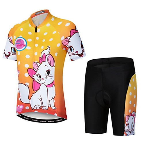 Boys' Girls' Short Sleeve Cycling Jersey with Shorts - Kid's Black / White Black / Green Black / Yellow Cat Cartoon Bike Clothing Suit Breathable Moisture Wicking Quick Dry Sports Cat Mountain Bike
Boys' Girls' Short Sleeve Cycling Jersey with Shorts - Kid's Black / White Black / Green Black / Yellow Cat Cartoon Bike Clothing Suit Breathable Moisture Wicking Quick Dry Sports Cat Mountain Bike
