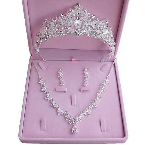 Women's Crystal Bridal Jewelry Sets Geometrical Basic Earrings Jewelry Silver For Party Wedding 1 set
Women's Crystal Bridal Jewelry Sets Geometrical Basic Earrings Jewelry Silver For Party Wedding 1 set
