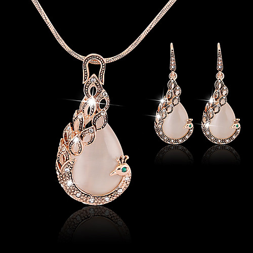 Women's Drop Earrings Pendant Necklace Hollow Out Peacock Stylish Classic Gold Plated Earrings Jewelry Pink For Wedding Party 1 set
Women's Drop Earrings Pendant Necklace Hollow Out Peacock Stylish Classic Gold Plated Earrings Jewelry Pink For Wedding Party 1 set
