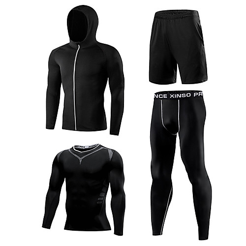 Men's Patchwork Activewear Set Workout Outfits Compression Suit Athletic Athleisure 4pcs Long Sleeve Elastane Thermal Warm Moisture Wicking Quick Dry Fitness Gym Workout Running Active Training
Men's Patchwork Activewear Set Workout Outfits Compression Suit Athletic Athleisure 4pcs Long Sleeve Elastane Thermal Warm Moisture Wicking Quick Dry Fitness Gym Workout Running Active Training