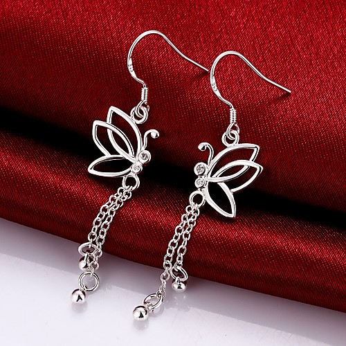Women's Drop Earrings Tassel Fringe Butterfly Stylish Simple Silver Plated Earrings Jewelry Silver For Daily Work 1 Pair
Women's Drop Earrings Tassel Fringe Butterfly Stylish Simple Silver Plated Earrings Jewelry Silver For Daily Work 1 Pair