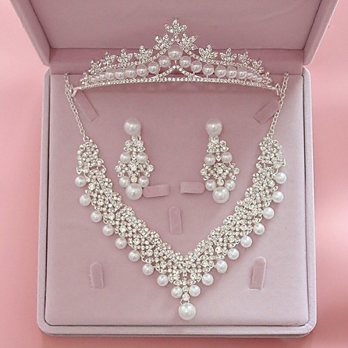 Women's Clear Ivory Bridal Jewelry Sets Crown Fashion Classic Imitation Pearl Rhinestone Earrings Jewelry White For Party Wedding Engagement 1 set
Women's Clear Ivory Bridal Jewelry Sets Crown Fashion Classic Imitation Pearl Rhinestone Earrings Jewelry White For Party Wedding Engagement 1 set