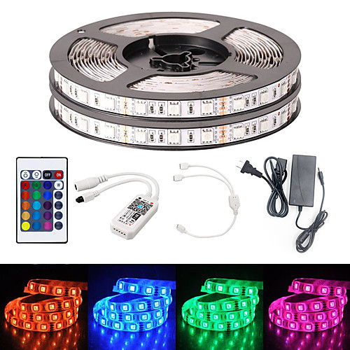 10M Smart WIFI LED Light Strips RGB Tiktok Lights SMD 5050 10mm Light 24Keys 600LED IP65 Not Waterproof DC12V With 5A US Power
10M Smart WIFI LED Light Strips RGB Tiktok Lights SMD 5050 10mm Light 24Keys 600LED IP65 Not Waterproof DC12V With 5A US Power