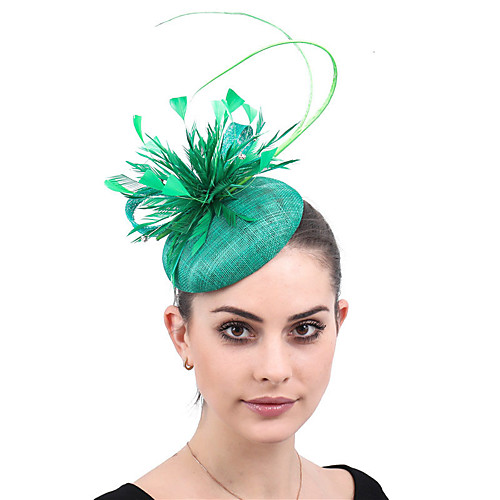 Net / Linen / Cotton Blend Fascinators / Flowers / Headdress with Feather / Floral 1 Wedding / Party / Evening Headpiece
Net / Linen / Cotton Blend Fascinators / Flowers / Headdress with Feather / Floral 1 Wedding / Party / Evening Headpiece