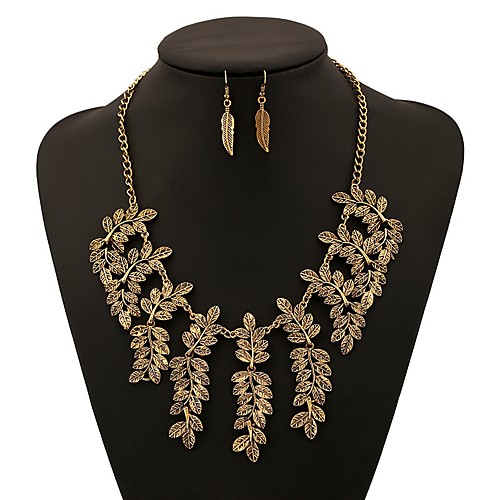 Women's Jewelry Set Tassel Fringe Leaf Fashion Vintage Earrings Jewelry Gold / Silver For Festival
Women's Jewelry Set Tassel Fringe Leaf Fashion Vintage Earrings Jewelry Gold / Silver For Festival