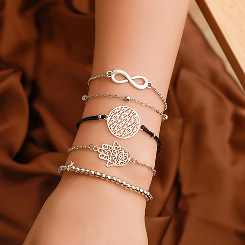 5pcs Women's Bead Bracelet Wrap Bracelet Pendant Bracelet Layered Infinity European Trendy Casual / Sporty Fashion Cord Bracelet Jewelry White For Gift Daily Street Holiday
5pcs Women's Bead Bracelet Wrap Bracelet Pendant Bracelet Layered Infinity European Trendy Casual / Sporty Fashion Cord Bracelet Jewelry White For Gift Daily Street Holiday