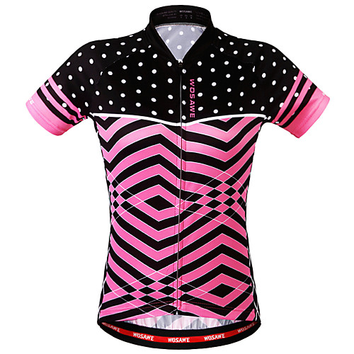 WOSAWE Women's Short Sleeve Cycling Jersey Summer Polyester Blushing Pink Bike Sweatshirt Jersey Top Mountain Bike MTB Road Bike Cycling Breathable Back Pocket Sweat wicking Sports Clothing Apparel
WOSAWE Women's Short Sleeve Cycling Jersey Summer Polyester Blushing Pink Bike Sweatshirt Jersey Top Mountain Bike MTB Road Bike Cycling Breathable Back Pocket Sweat wicking Sports Clothing Apparel