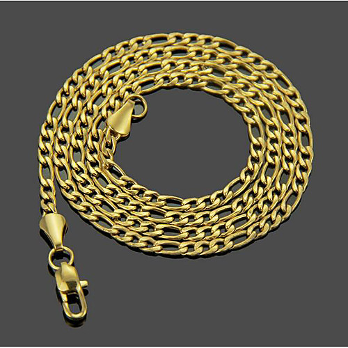 Men's Chain Necklace Classic Basic Fashion Classic Stainless Steel Gold 51,61 cm Necklace Jewelry 1pc For Daily Work
Men's Chain Necklace Classic Basic Fashion Classic Stainless Steel Gold 51,61 cm Necklace Jewelry 1pc For Daily Work