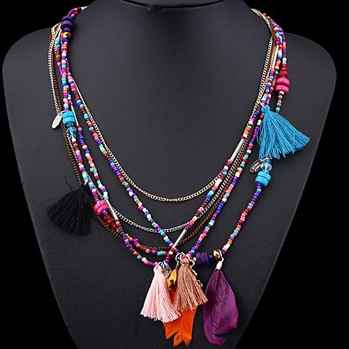 Women's Choker Necklace Collar Necklace Tassel Precious Vintage Boho Chrome Blue Rainbow Black 45 cm Necklace Jewelry For Christmas Halloween Party Evening Street Gift
Women's Choker Necklace Collar Necklace Tassel Precious Vintage Boho Chrome Blue Rainbow Black 45 cm Necklace Jewelry For Christmas Halloween Party Evening Street Gift