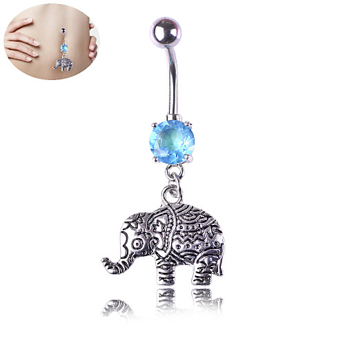 Navel Ring / Belly Piercing Trendy Women's Body Jewelry For Carnival Festival Cubic Zirconia Alloy Elephant Silver 1pc
Navel Ring / Belly Piercing Trendy Women's Body Jewelry For Carnival Festival Cubic Zirconia Alloy Elephant Silver 1pc