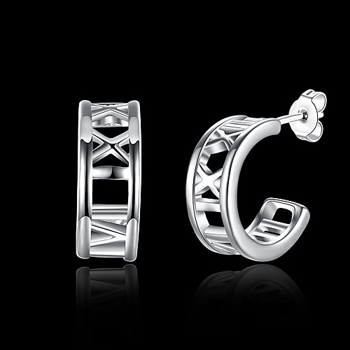 Women's Stud Earrings Hollow Out Stylish Simple Silver Plated Earrings Jewelry Silver For Daily Work 1 Pair
Women's Stud Earrings Hollow Out Stylish Simple Silver Plated Earrings Jewelry Silver For Daily Work 1 Pair