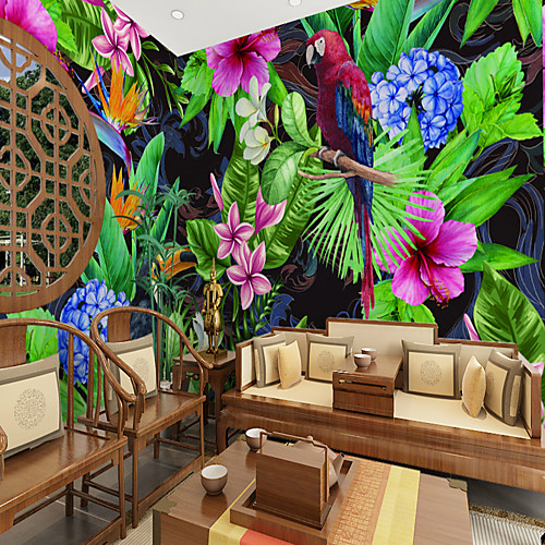 Mural Wallpaper Wall Sticker Covering Print Adhesive Required Bird Floral Flower Leaf Tropical Canvas Home Décor
Mural Wallpaper Wall Sticker Covering Print Adhesive Required Bird Floral Flower Leaf Tropical Canvas Home Décor