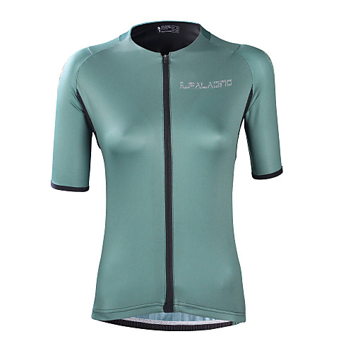 ILPALADINO Women's Short Sleeve Cycling Jersey Elastane Green Solid Color Bike Jersey Top Road Bike Cycling UV Resistant Quick Dry Moisture Wicking Sports Clothing Apparel / Back Pocket
ILPALADINO Women's Short Sleeve Cycling Jersey Elastane Green Solid Color Bike Jersey Top Road Bike Cycling UV Resistant Quick Dry Moisture Wicking Sports Clothing Apparel / Back Pocket