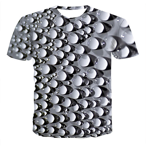 Men's T shirt Graphic Color Block 3D Plus Size Print Short Sleeve Daily Wear Tops Streetwear Punk & Gothic Silver
Men's T shirt Graphic Color Block 3D Plus Size Print Short Sleeve Daily Wear Tops Streetwear Punk & Gothic Silver
