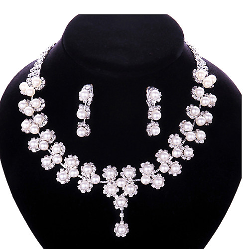 Women's Drop Earrings Pendant Necklace Bridal Jewelry Sets Classic Flower Stylish Classic Imitation Pearl Rhinestone Silver Plated Earrings Jewelry White For Wedding Party 1 set / Y Necklace
Women's Drop Earrings Pendant Necklace Bridal Jewelry Sets Classic Flower Stylish Classic Imitation Pearl Rhinestone Silver Plated Earrings Jewelry White For Wedding Party 1 set / Y Necklace